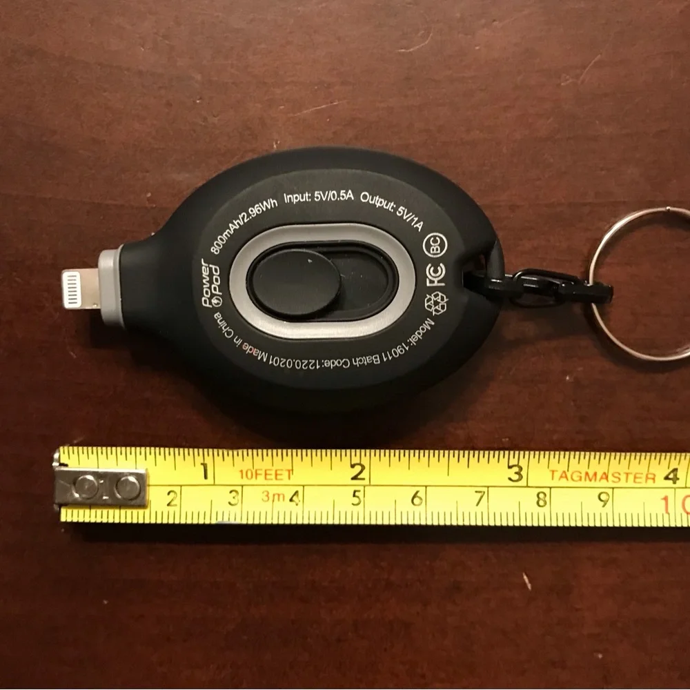 Tiny Power Pod charger “lightning” charger.